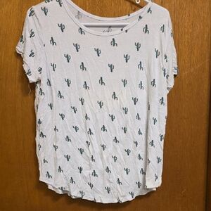 Essentials Cactus Pattern Tee - Cream